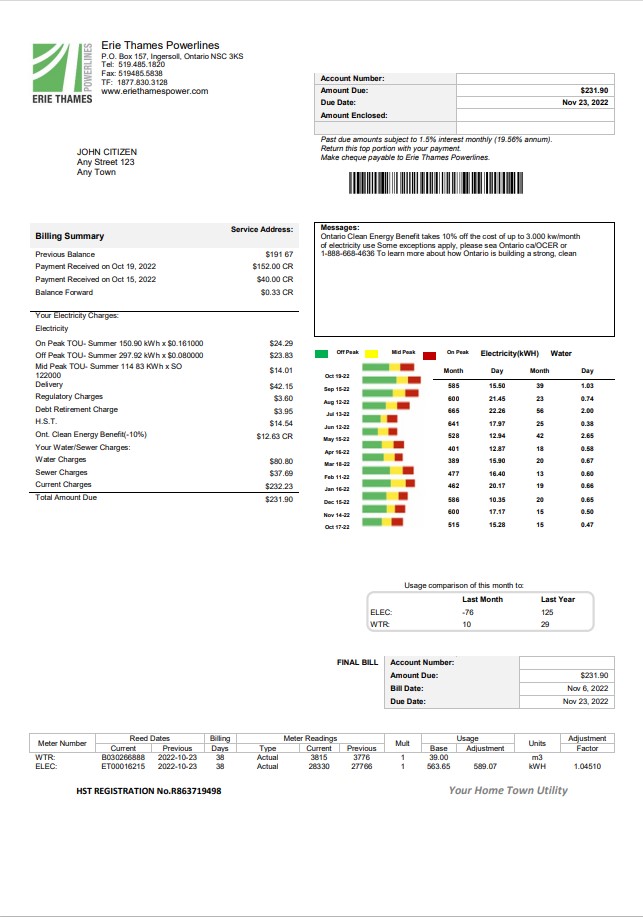  Minol USA business utility bill 